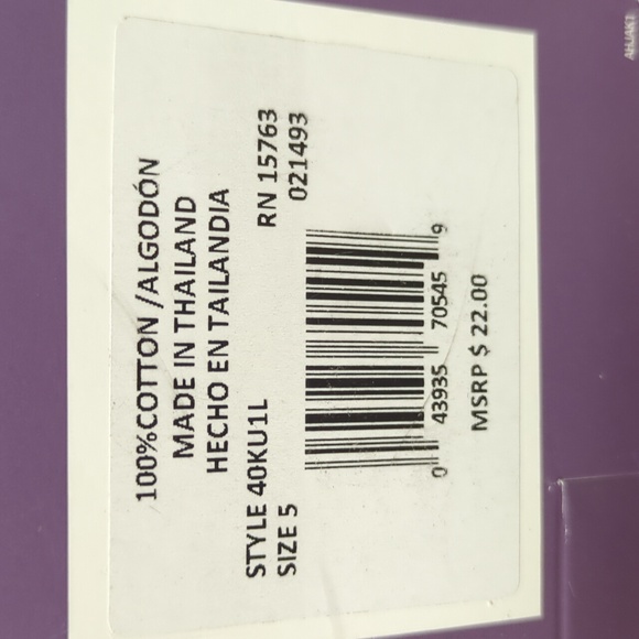 5/S 100%Cotton Lace Band Brief Panties Hanes New damaged box - Picture 4 of 5